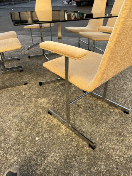 Vintage 1970s Pieff 'Lisse' Dining Table and 6 Chairs