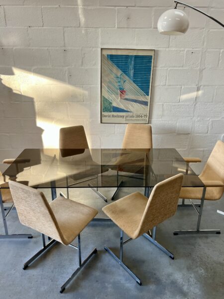 Vintage 1970s Pieff 'Lisse' Dining Table and 6 Chairs