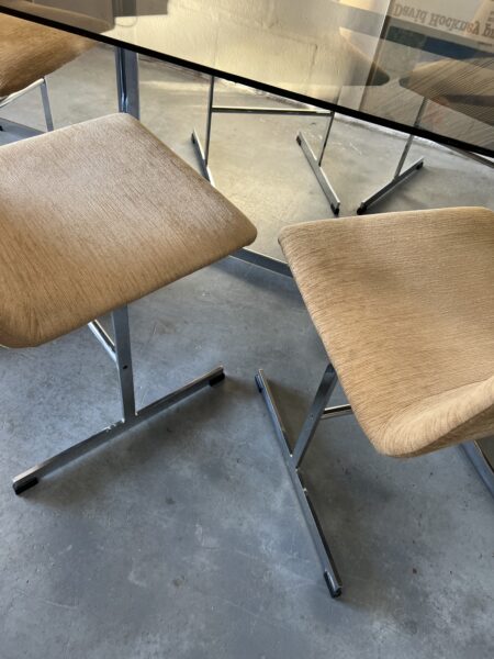 Vintage 1970s Pieff 'Lisse' Dining Table and 6 Chairs