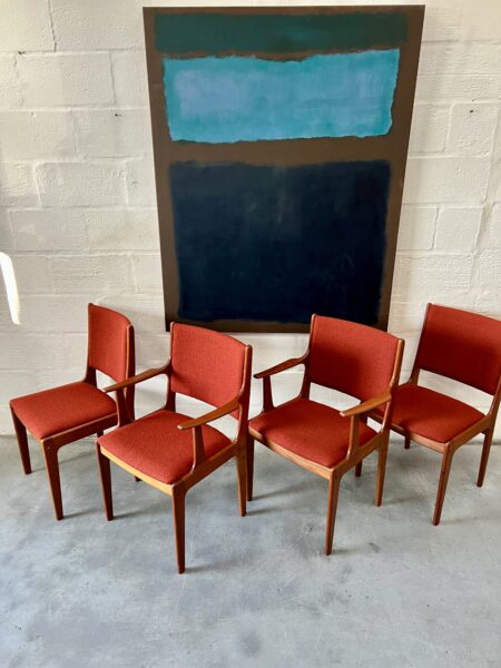 4 x Vintage Danish Johannes Andersen Designed Dining Chairs for Uldum Møbelfabrik  