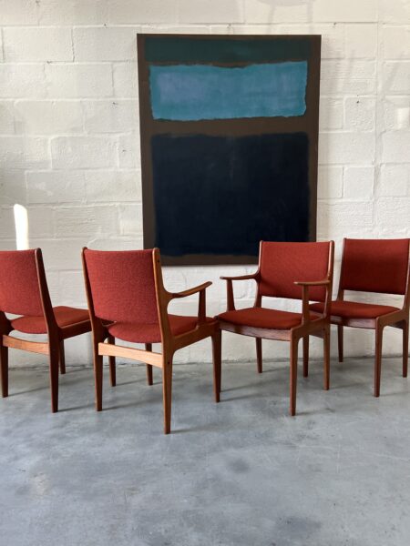 4 x Vintage Danish Johannes Andersen Designed Dining Chairs for Uldum Møbelfabrik  