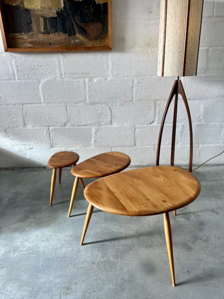 Vintage Blue Label Ercol 'Pebble' Nest of Tables