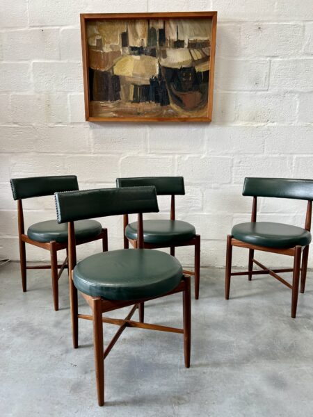 Vintage G Plan Fresco Dining Table & 4 Chairs Red Label