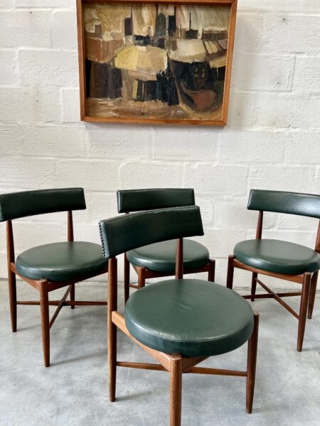 Vintage G Plan Fresco Dining Table & 4 Chairs Red Label