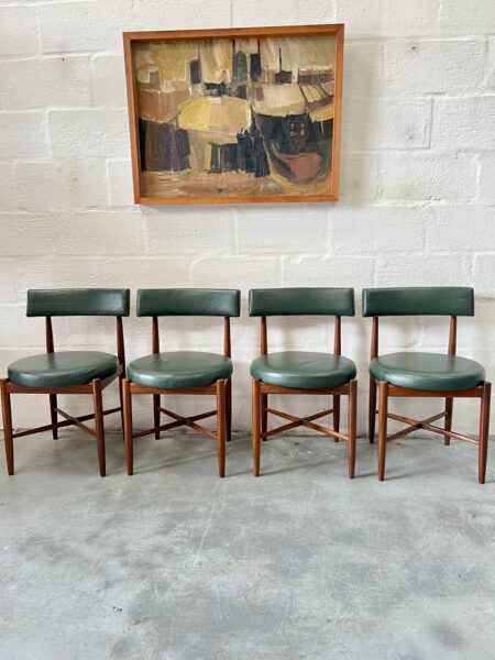 Vintage G Plan Fresco Dining Table & 4 Chairs Red Label