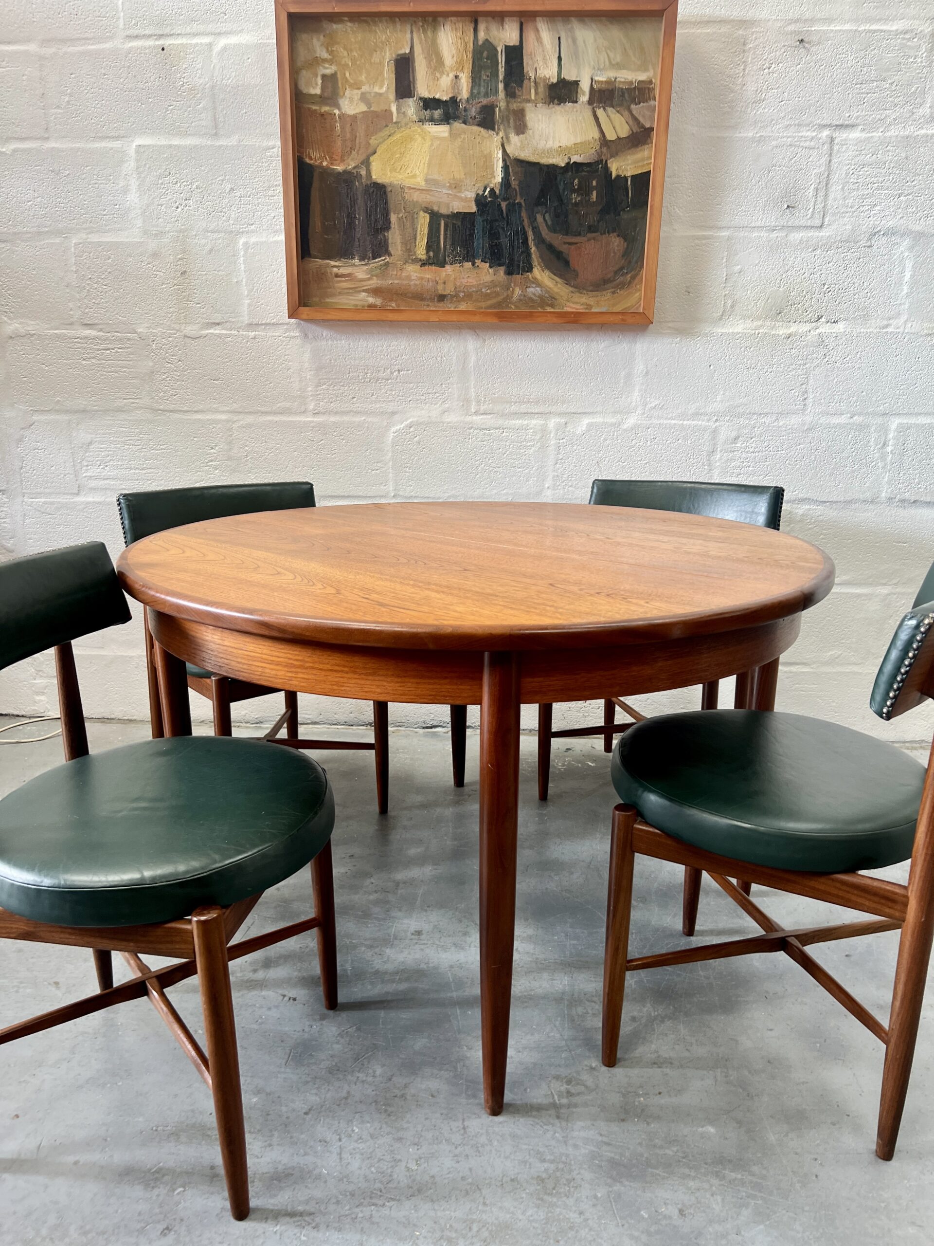 Vintage G Plan Fresco Dining Table & 4 Chairs Red Label