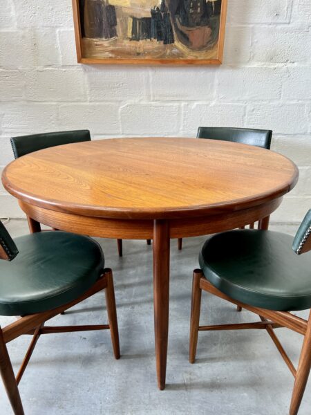 Vintage G Plan Fresco Dining Table & 4 Chairs Red Label