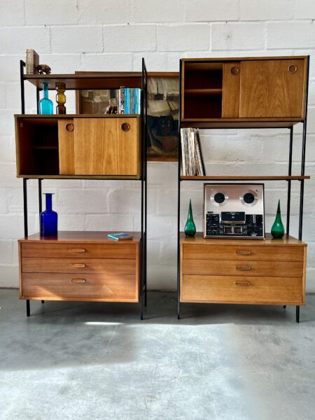 Retro Pair of Single Bay Wall Units by Avalon 