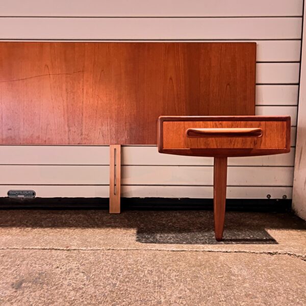 1960s G Plan 'Fresco' Double Headboard with Bedside Tables